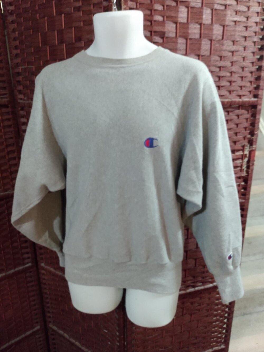Vintage 90s Champion Reverse Weave Sweatshirt Gray Grey Medium
